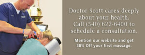 Doctor Scott Cares About Your Health. 50% off your first massage.